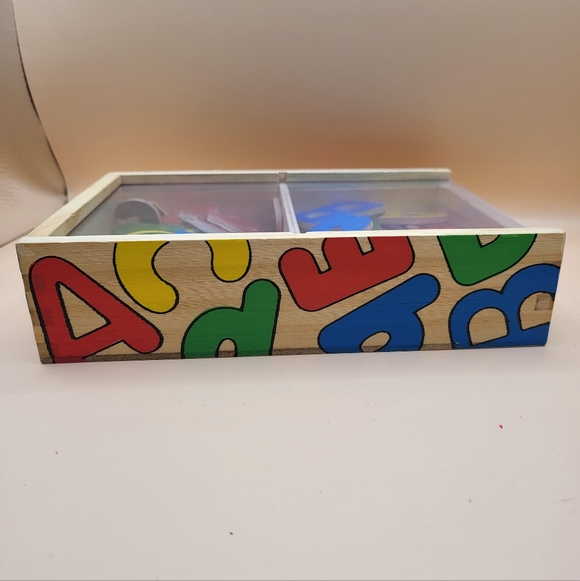 Melissa & Doug Magnetic Wooden Alphabet Set Letters Magnets - Picture 4 of 4